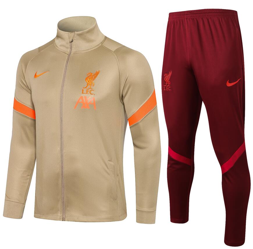 2021/22 Liverpool Gold Training Kits Jacket with Pants